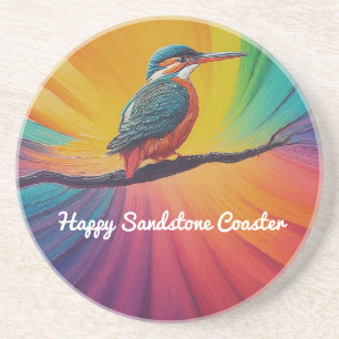 Kingfisher Happy Sandstone Coaster