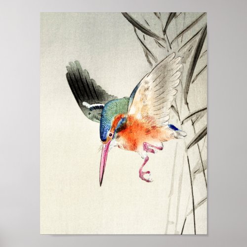 Kingfisher Hunting enlarged  _ Ohara Koson _ Poster