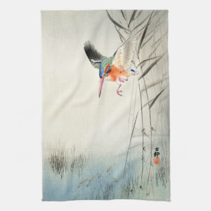 Kingfisher Hunting - Ohara Koson -  Kitchen Towel