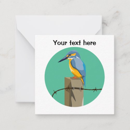 Kingfisher Kotare NZ bird Note Card