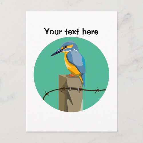 Kingfisher Kotare NZ bird Postcard