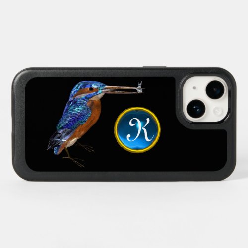 KINGFISHER  MONOGRAM  Electric Blue Black  OtterBox iPhone 14 Case