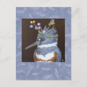 kingfisher postcard (Maine blueberries)
