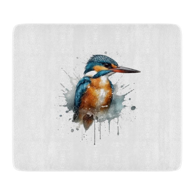 Kingfisher Splash Cutting Board (Front)