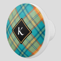 Kingfisher Tartan Ceramic Knob