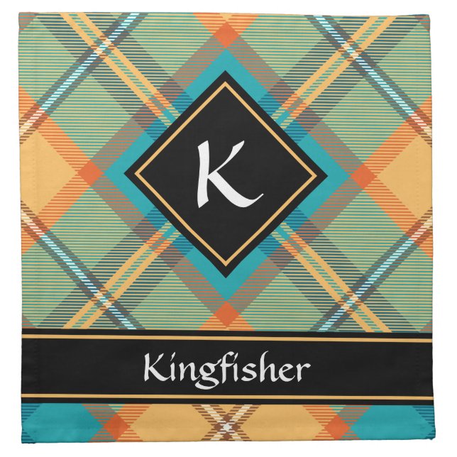 Kingfisher Tartan Cloth Napkin (Front)