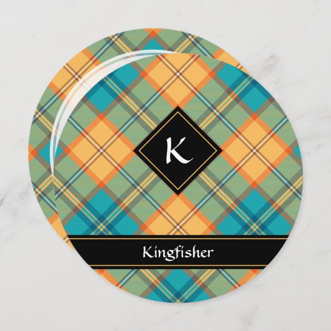 Kingfisher Tartan Invitation (Front/Back)