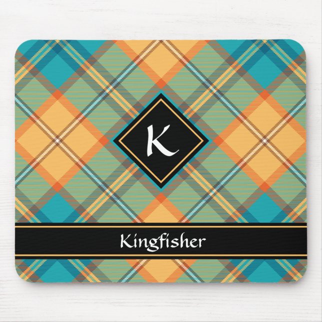 Kingfisher Tartan Mouse Pad (Front)
