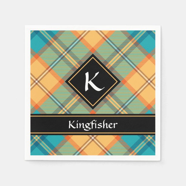 Kingfisher Tartan Napkins (Front)
