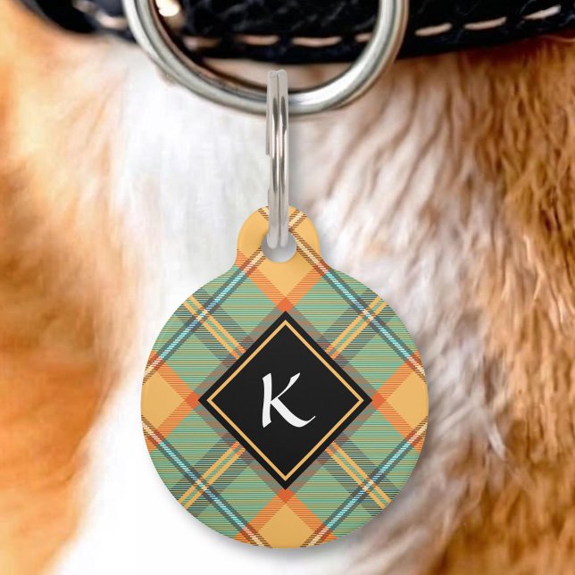 Kingfisher Tartan Pet ID Tag (Creator Uploaded)