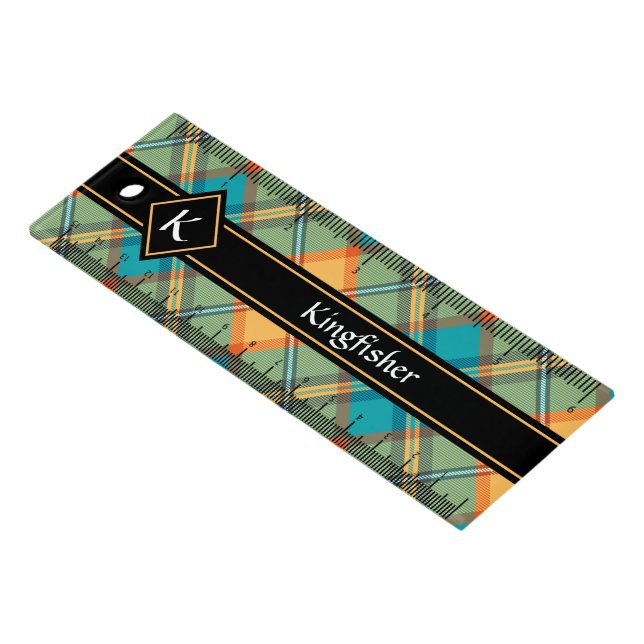 Kingfisher Tartan Ruler (Angled)