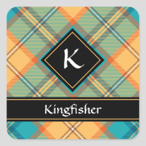 Kingfisher Tartan Square Sticker