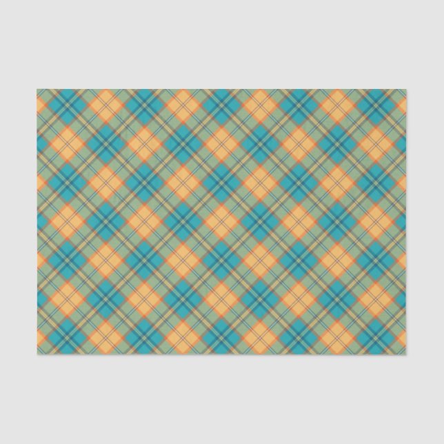Kingfisher Tartan Tissue Paper (Front)