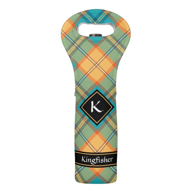 Kingfisher Tartan Wine Bag (Front)