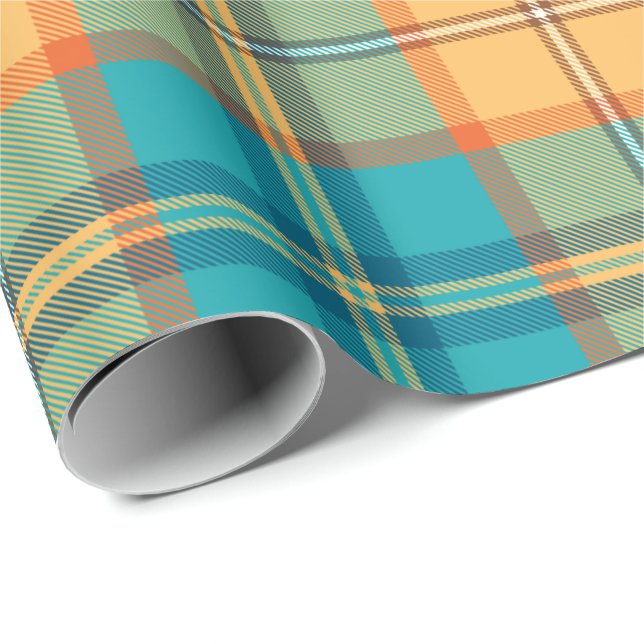Kingfisher Tartan Wrapping Paper (Roll Corner)