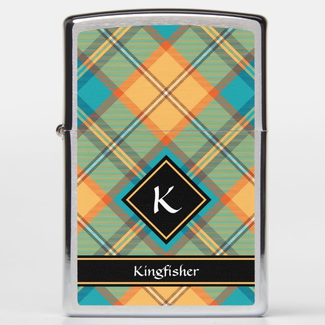 Kingfisher Tartan Zippo Lighter (Front)
