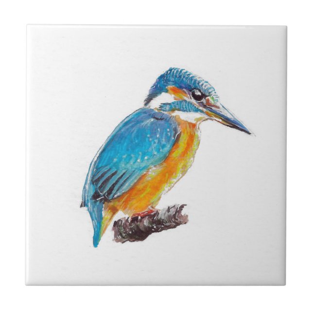 kingfisher tile No 6, from set of 7. (Front)