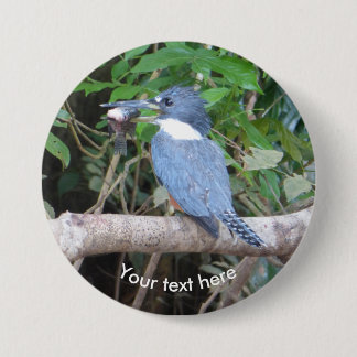 Kingfisher with Fish from Costa Rica Button