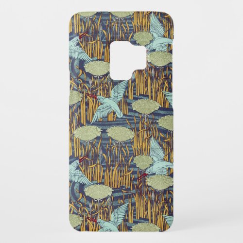 KINGFISHERS AND FLOWERING RUSH Art Nouveau Floral Case_Mate Samsung Galaxy S9 Case