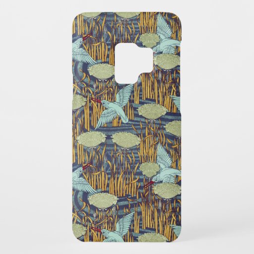 KINGFISHERS AND FLOWERING RUSH Art Nouveau Floral Case-Mate Samsung Galaxy S9 Case