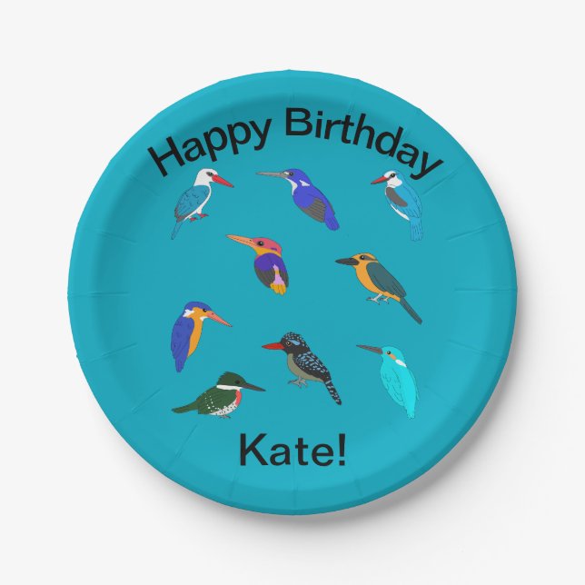 Kingfishers  paper plates (Front)