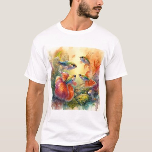 Kinglet Fish 270524AREF110 _ Watercolor T_Shirt