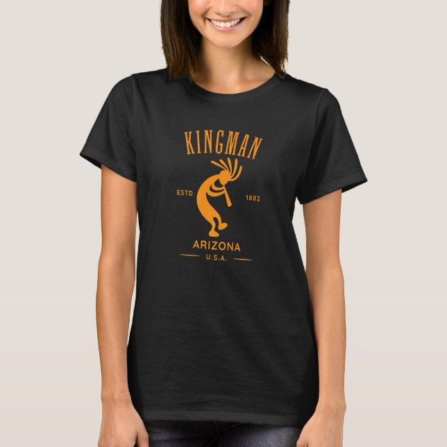 Kingman Arizona Dancing Kokopelli T-Shirt (Front)
