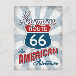 Kingman Route 66 Vintage America Arizona Postcard