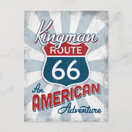 Kingman Route 66 Vintage America Arizona Postcard