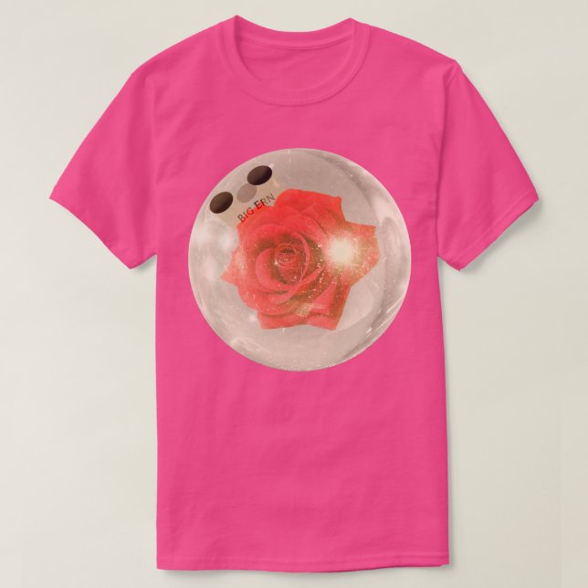 Kingpin Big Erns Rose Bowling Ball T-Shirt (Design Front)