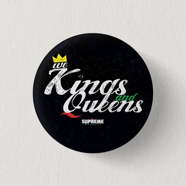Kings and Queens Button (Pan-Tri Color) (Front)