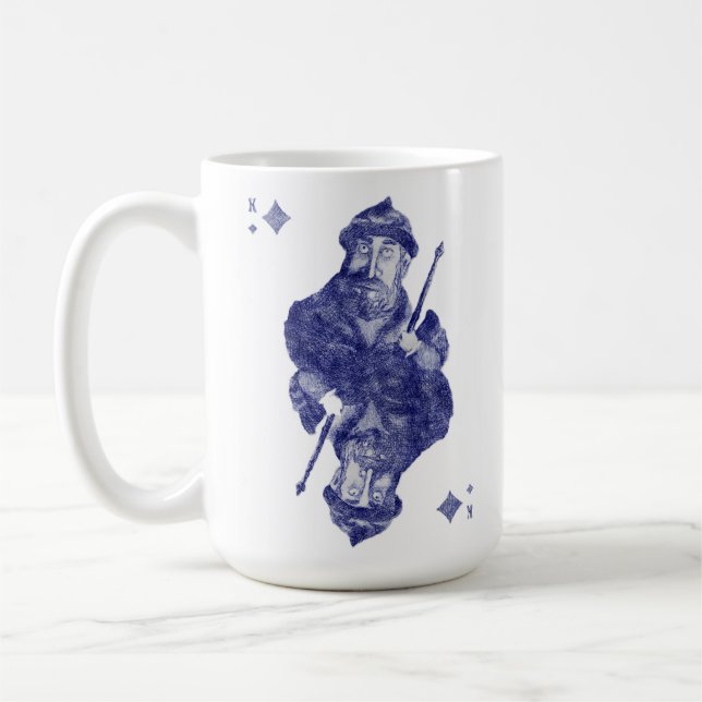Kings are one of the suits of a deck of cards. coffee mug (Left)