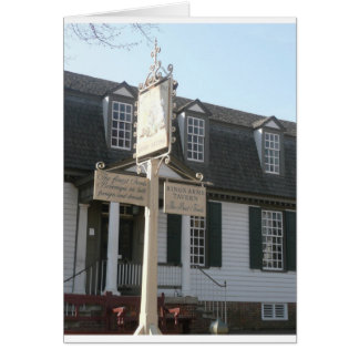 Kings Arms Tavern sign Colonial Williamsburg Cards
