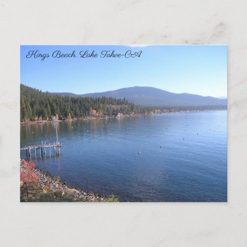 Kings Beach Lake Tahoe Ca Postcard