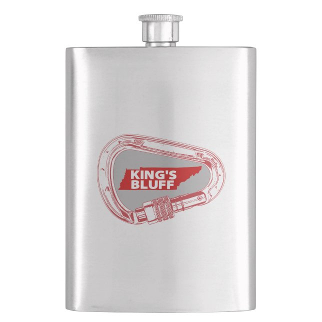 King's Bluff Tennessee Rock Climbing Carabiner Flask (Front)