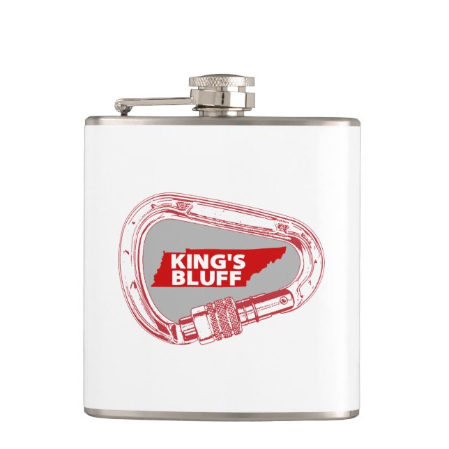King's Bluff Tennessee Rock Climbing Carabiner Flask (Front)