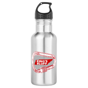 King's Bluff Tennessee Rock Climbing Carabiner Stainless Steel Water Bottle