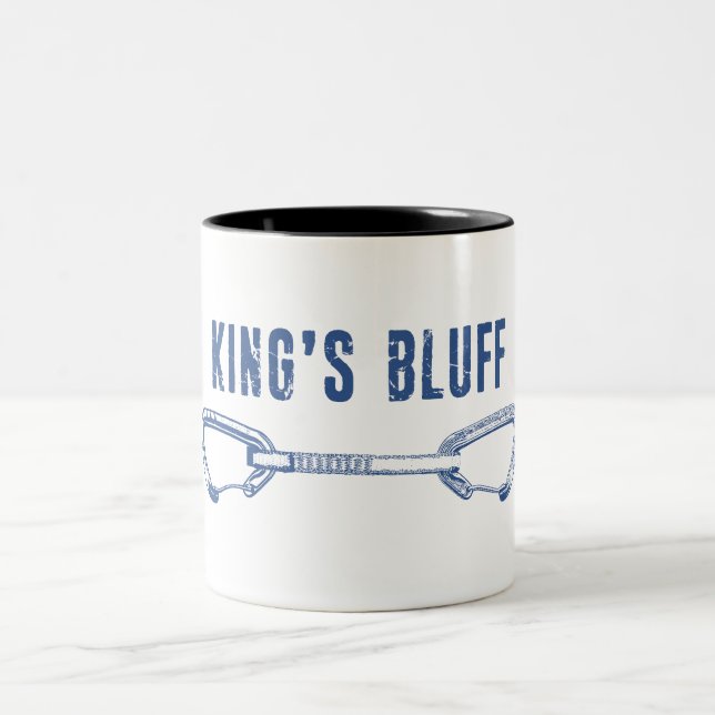 King's Bluff Tennessee Rock Climbing Quickdraw Two-Tone Coffee Mug (Center)