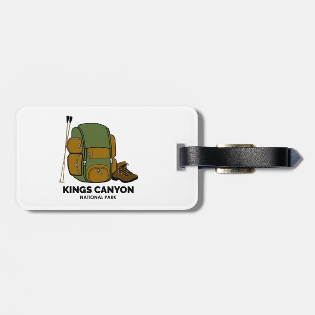 Kings Canyon National Park Backpack Luggage Tag (Back Horizontal)