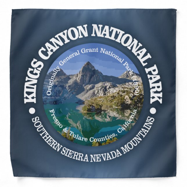 Kings Canyon National Park Bandana (Front)