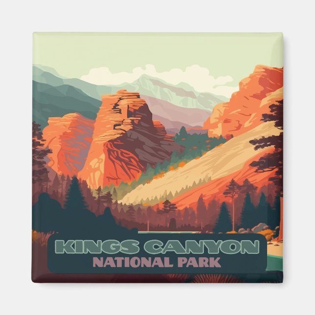 Kings Canyon National Park California Mountains Magnet (Front)
