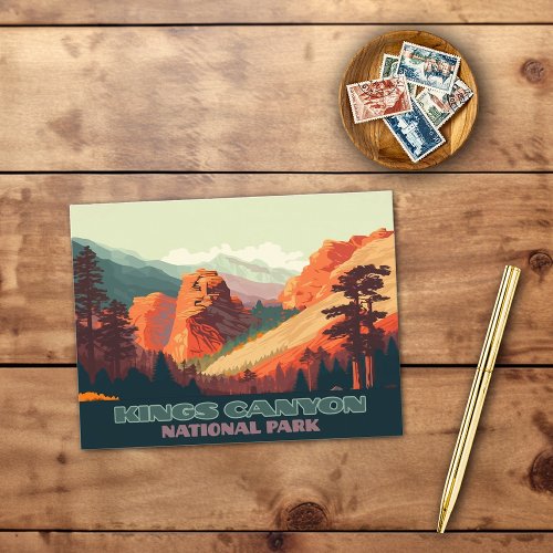 Kings Canyon National Park California Mountains Postcard