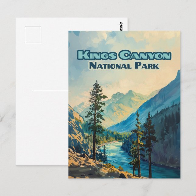 Kings Canyon National Park California Vintage Postcard (Front/Back)