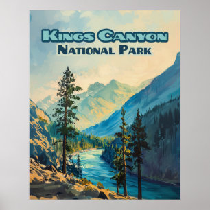 Kings Canyon National Park California Vintage Poster