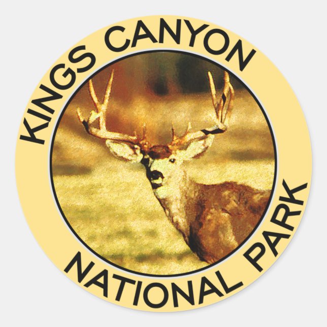 Kings Canyon National Park Classic Round Sticker (Front)