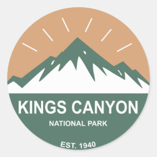 Kings Canyon National Park Classic Round Sticker