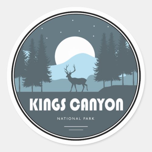 Kings Canyon National Park Deer Classic Round Sticker