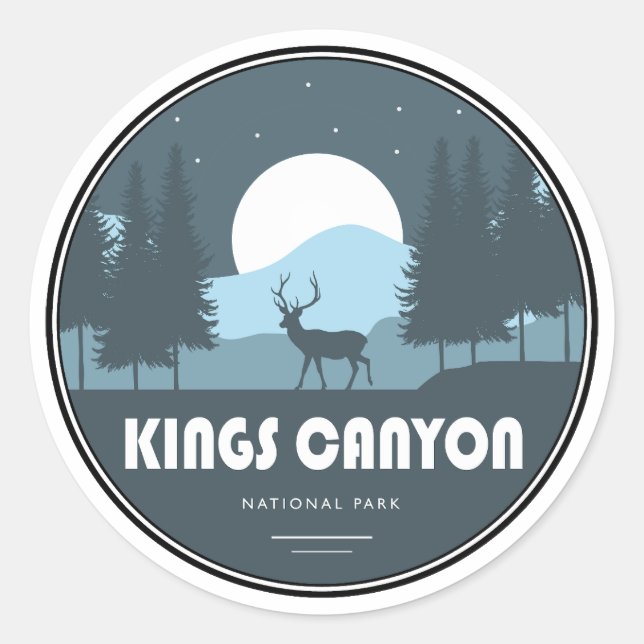 Kings Canyon National Park Deer Classic Round Sticker (Front)