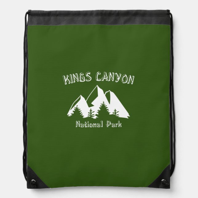 Kings Canyon National Park Drawstring Bag (Front)