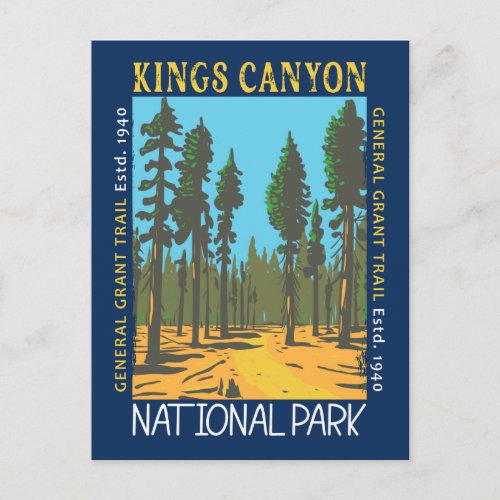Kings Canyon National Park General Grant Trail Postcard